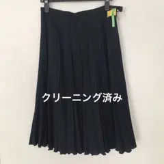 WO HOP黒プリーツスカート(毛65%) Mのサムネイル
