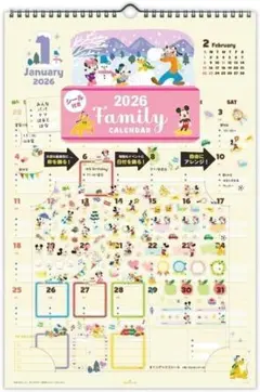 ディズニー 2026年 ファミリー カレンダー 壁掛け 家族 ミッキーマウス