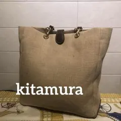 Kitamura トートバッグ ネイビー 編み込み - メルカリ