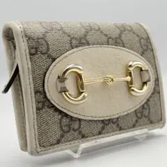 美品✨️ GUCCI ホースビット GGスプリーム 三折り財布 保存袋