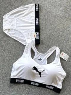 《PUMA》スポーツブラ ショーツ セット　Lサイズ［white］