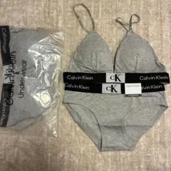 Calvin Klein ブラジャー ショーツ セット　グレーS