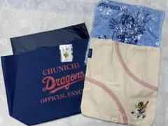 ⭐︎お値下げ　中日ドラゴンズ　非売品　 バッグ2つ　バッジ　タオル　クッション