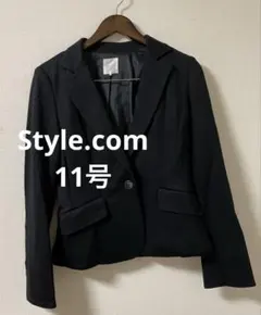 Style.com テーラードジャケット ブラック 11号 オフィス フォーマル