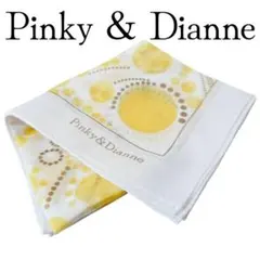 【美品】Pinky & Dianne 大判ハンカチ ラメ イエロー ドット 水玉のサムネイル