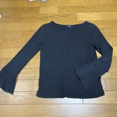 SHIPS ネイビー フレア袖 カットソー