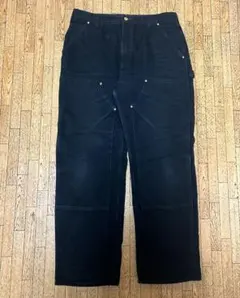 アメリカ製 Carhartt ダブルニー ペインターパンツ黒 ブラック34インチ