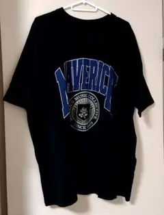 MOUSSY カレッジロゴ 半袖Tシャツ ブラックのサムネイル