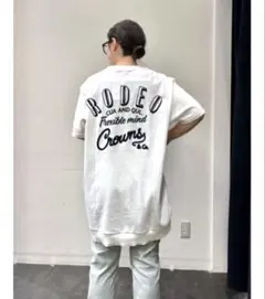 ロデオクラウンズワイドボウル☆超美品♪バック刺繍ロゴリブコンビロングTシャツのサムネイル
