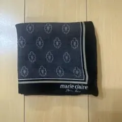 marie claire ハンカチ ブラック 総柄