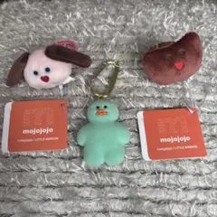 mojojojoマスコット付きヘアゴム＆フィギュアマスコット　ミント