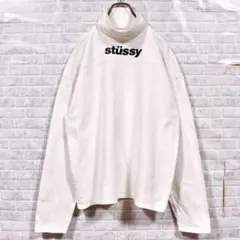 STUSSY センター ビッグロゴ ハイネック ロンT トレーナー ステューシー