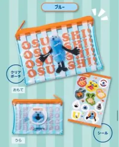スシロー×パペットスンスン　クリアポーチ＆シール