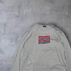 OLD UNIQLO Open-air ビッグロゴカットソー グレー ロンTのサムネイル