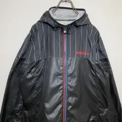 adidas アディダス ナイロンジャケット　サイズXO 刺繍ロゴ　古着ミックス