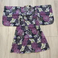 あじさい柄ワンピース　100cmのサムネイル