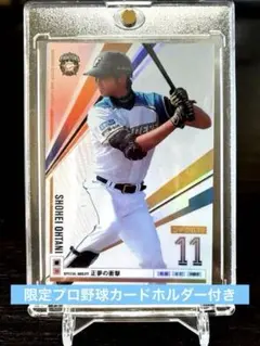 【激レア】大谷翔平 プロ野球カード ルーキー　限定カードホルダー付きのサムネイル
