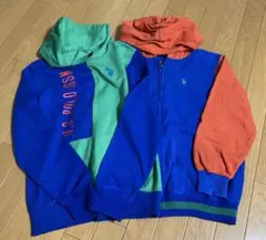 U.S. Polo Assn. カラーブロックパーカー XL(14-16)