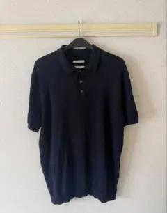 ZARA ニット ポロシャツ ネイビー XLサイズのサムネイル