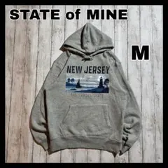 STATE of MINE スウェットパーカー　ニュージャージー　グレー　M