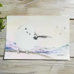 子供作品 シマエナガと虹 キャンバスアート 手描き絵画 - メルカリ