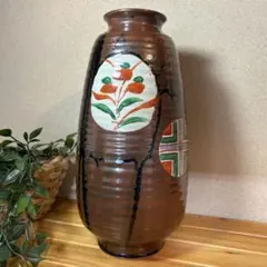 期間限定お値下げ　陶器の花瓶 手描き　フラワーベース