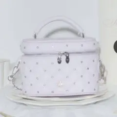 ミシェルマカロン ビジューキルティングミニボストン ピンクベージュ
