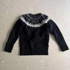 ウール ノルディック柄 長袖セーター