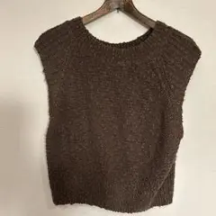 agawd ノースリーブ　サマーニット ブラウン