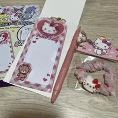 ハローキティ　グッズ　まとめ売り　ネームキーホルダー　ボールペン　ヘアゴム