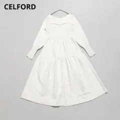 CELFORD セルフォード ホワイトカラー ロングシャツワンピース - メルカリ