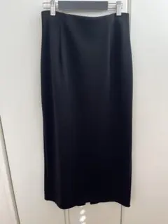 ユニクロ　UNIQLO ストレッチダブルフェイスナロースカート　ブラック　M