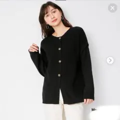 GU　マルチウェイニットカーディガン　ブラック　XL