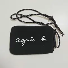 agnis b. スマホショルダーバッグ 黒