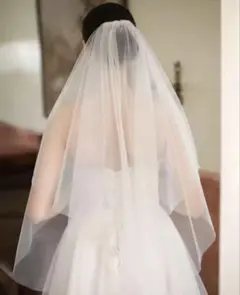 SHEIN ロングウェディングベール 透明 チュール