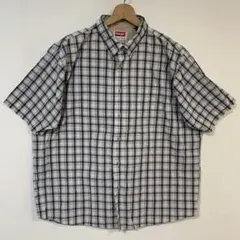 Wrangler ラングラー 半袖チェックシャツ 2XL ビッグサイズ グレーのサムネイル