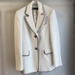新品タグ付き　ZARA ホワイト テーラードジャケット