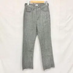 タグ付 CIMARRON ストレッチ カットオフフレアデニムパンツ M グレー
