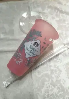 スタバ ミステリーカラーチェンジングリユーザブルコールドカップ ピンク 赤