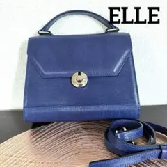 【ELLE】ハンドバッグ ネイビーのサムネイル