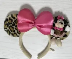 ミニーマウス ヒョウ柄カチューシャ