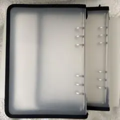 ダイソー　A5　6リングファイル　ブラック　黒　2個セット