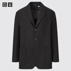 ウールブレンドテーラードジャケット ユニクロU ブラック Mサイズ