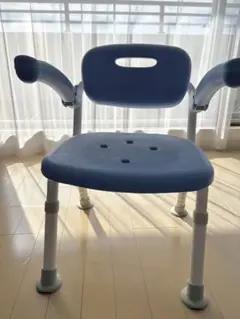 【新品未使用】介護用風呂椅子 Panasonic ユクリアAir ブルー シャワーチェア「ユクリアAir」背もたれ・ひじかけタイプ｜入浴
