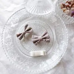 1337.ウキウキヘアクリップ3点セット♡ハンドメイド♡リバティ生地使用