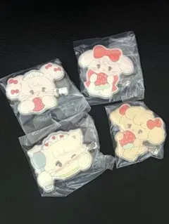 mikko フロッキークリップ　ムース、キャミー、ナッツ　4個セット