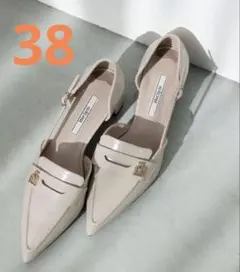herlipto trois heel loafers ecru 36 - メルカリ