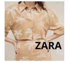 ZARA 新品 ザラ エンブロイダリー リネンブレンド シャツジャケット 羽織り