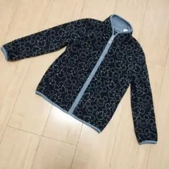 120cm UNIQLO Disney ミッキーマウス フリース ジャケット 黒