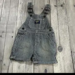 オシュコシュ　オーバーオール　サロペット　ヒッコリー　70cmのサムネイル